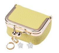 Pourse de monnaie en cuir - support de changement de poche compact, boîtier de portefeuille à fermeture éclair mince | Finition de texture galette vintage, thème quotidien de voyage, fonctionnalité de