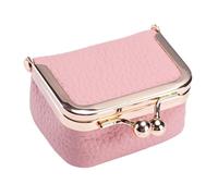 Pourse de monnaie en cuir - support de changement de poche compact, boîtier de portefeuille à fermeture éclair mince | Finition de texture galette vintage, thème quotidien de voyage, fonctionnalité de