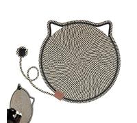 Pousquettes à gratter pour les chats, gratteur de chats horizontaux,Tapis de grattage horizontal rond avec jouet | Lit de chat, accessoires pour animaux de compagnie, protecteur de meubles pour mur, c