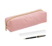 Pousse à crayon à fermeture éclair - Étui de papeterie esthétique pour l'école, bureau avec un stockage de grande capacité, un sac en velours côtelé pour les garçons des filles, une conception de coul