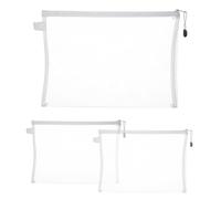 Pousse de rangement de puzzle - Sacs à fermeture à glissière en nylon transparente 3 pack Extra Large | Organisateur polyvalent pour puzzles, les jeux, les fournitures scolaires et le stockage