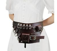 Pousse de taille médiévale - Knight Satchel, support en cuir | Retro Larp Costume Prop pour Cosplay Fair Event Dress Up, Sac utilitaire historique pour la réentection Warrior Travel Storage A