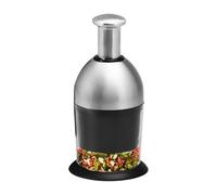 Poussée manuelle du hachoir alimentaire | Hachoir à ail Hachoir à légumes, hachoir en acier inoxydable avec poussée manuelle antidérapante, hachoir multifonctionnel lavable en