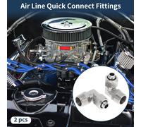 Pousser š€ Connecter Air Raccords 1/2" 90 DegršŠ Air Ligne Rapide Joint NickelšŠ Cuivre 3/8"Bspt 2 Pcs ArgentšŠ