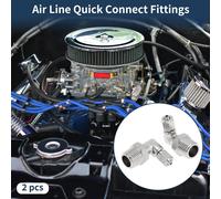 Pousser š€ Connecter Air Raccords 5/32" 90 DegršŠ Air Ligne Rapide Joint NickelšŠ Cuivre 1/4"Bspt 2 Pcs ArgentšŠ