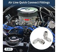 Pousser š€ Connecter Air Raccords 5/32" 90 DegršŠ Air Ligne Rapide Joint NickelšŠ Cuivre 1/8"Bspt 2 Pcs ArgentšŠ