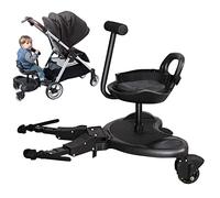 poussette 2 en 1 avec siège | Siège amovible, pédale amovible | Planche pour enfants, poussette, pédale, poussette, planche à roulettes pour faire du shopping Rianpesn