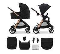 Poussette 2 En 1 Kinderkraft Vesto 2 Memory Buttons, Nacelle Ventilée 3 Zones, Pliage Avec Siège, Éco?cuir, Accessoires Inclus Noir TU