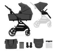 Poussette 2 En 1 Kinderkraft Yoxi Avec Nacelle Pliable, Siège Réversible, Roues Increvables Et Upf50+ Gris TU