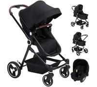Poussette 3 En 1 Bébé Landau Combi R129 Pliable Compacte Pour Voiture | Landau, cosy et siège auto, dossier inclinable, pliage compact, idéale petits espaces et voyages