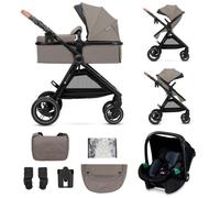 Poussette 3 en 1 Combinée Kinderkraft ESME, Système de voyage pour nouveau-né jusqu'à 4 ans, Siège auto Mink PRO I-Size, Beige