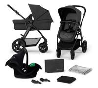 Poussette 3 en 1 Combinée Kinderkraft MOOV CT, Avec Siège auto I-size, Système de voyage, Réglage poignée, Noir