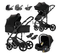 Poussette 3 en 1 Magic ZC Poussette combinée bebe 0 a 3 ans Poussette pliable automatique Poussette de luxe siège auto et nacelle