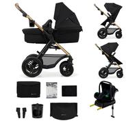 Kinderkraft Pack poussette trio combinée 4en1 MOOV2 Pure Black roues gonflables