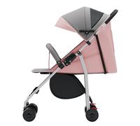 Poussette 3 en 1, Poussette Canne, Trio, Poussette Bebe, Landau Bébé, Accessoires, Adaptateurs Universels, Grandes Roues, 25kg, panier spacieux -C-rose
