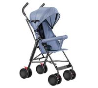 Poussette 3 en 1, Poussette Canne, Trio, Poussette Bebe, Landau Bébé, Accessoires, Adaptateurs Universels, Grandes Roues, 25kg, panier spacieux-D-bleu