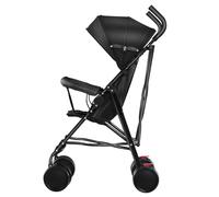 Poussette 3 en 1, Poussette Canne, Trio, Poussette Bebe, Landau Bébé, Accessoires, Adaptateurs Universels, Grandes Roues, 25kg, panier spacieux-D-noir