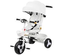 Poussette 3 en 1, Poussette Canne, Trio, Poussette Bebe, Landau Bébé, Accessoires, Adaptateurs Universels, Grandes Roues, 25kg, panier spacieux-100 * 75 * 50cm-Blanc