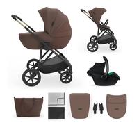 Poussette 3-en-1 Prime 3 Légère Avec Grandes Roues 8/12, Conduite À Une Main, Memory Buttons, Siège Été Avec Panneau Mesh, Pliage Compact, Habillage Pluie, Moustiquaire, Siège-auto Mink Pro 2 Inclus B