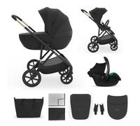 Poussette 3-en-1 Prime 3 Légère Avec Grandes Roues 8/12, Conduite À Une Main, Memory Buttons, Siège Été Avec Panneau Mesh, Pliage Compact, Habillage Pluie, Moustiquaire, Siège-auto Mink Pro 2 Inclus N