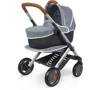 Poussette 3 en 1 - Smoby - Bébé Confort - Landau Gris - Roues Silencieuses - Pour Poupées