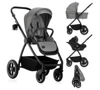 Poussette 3en1 Meril Jusqu?à 22 Kg Avec Nacelle, Siège-auto, Sac Et Accessoires Grey Stone TU