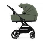 Poussette 3 en 1 avec nacelle, roues anti-crevaison et accessoires vert TU