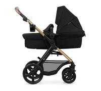 Poussette 4 en 1 Combinée Kinderkraft MOOV2, Inclus Siège auto avec base I-size, Système de voyage, Grandes Roues, Noir