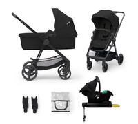 Poussette 4 en 1 Combinée Kinderkraft NEWLY avec Siège auto e base I-size Système de voyage Légère 7 5 kg Plie Noir