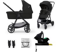 Kinderkraft Poussette NEWLY 4 en 1 – Siège auto MINK PRO I-Size 2 en 1, ISOFIX, 360°, Noir