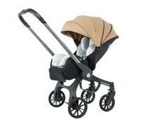 Poussette 4 en 1 Système de voyage, Poussette bébé combinée réversible deux façons de pousser, pliable en un clic, convient aux enfants de 0 à 4 ans jusqu'à 22 kg（kaki）