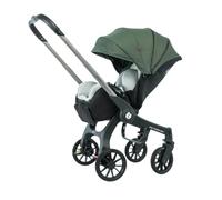 Poussette 4 en 1 Système de voyage, Poussette bébé combinée réversible deux façons de pousser, pliable en un clic, convient aux enfants de 0 à 4 ans jusqu'à 22 kg（vert）