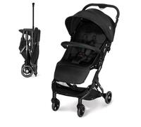 Asalvo TUMBUCTU Poussette ultra légère pour bébé, dossier inclinable, poussette urbaine, harnais 5 points, SPF50+, capote avec fenêtre, maniable, dès la naissance jusqu'à 23 kg, noir