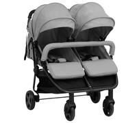 vidaXL Poussette à Deux Places Landau Pliable de Vayage Poussette de Voyage Tout-petit Extérieur Protection contre Rayons UV 10359