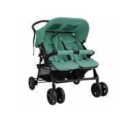 vidaXL Poussette à Deux Places Landau Pliable de Vayage Poussette de Voyage pour Tout-petit Extérieur Protection contre 10346