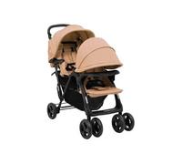 vidaXL Poussette à Deux Places Landau Pliable de Vayage Poussette de Voyage pour Tout-petit Extérieur Protection contre 10349