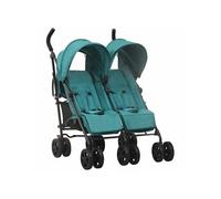 Vidaxl Poussette À Deux Places Vert Acier Vert