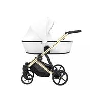 Kunert Baby - ARIZO PREMIUM 12 White Eco/Gold frame - Poussette Arizo Premium 12 White Eco Cadre doré