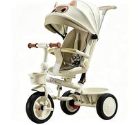 Poussette avec siège pivotant à 360°, Mode Nourrisson orienté vers l'arrière, Dossier inclinable, Roues Tout-Terrain, Double Frein, Canopy Protecteur Contre Les UV et Grand Panier de Rangement,Eyes