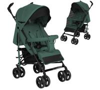 Poussette bébé canne compacte LIONELO Irma - De 6 à 36 mois - Ceinture 5 points de sécurité - Sauge