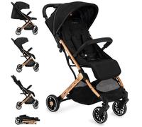 Poussette MoMi ESTELLE à partir de 6 mois (jusqu'à 15 kg), poussette pliante avec harnais de sécurité 5 points, panier de courses avec fonction de dépliage, poignée télescopique de traction