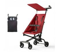 Poussette Bébé Compacte Pliale, 2.8kg Ultra-légère à Mécanisme Un Clic, Poussette De Voyage Approuvée Avion Avec Coussin Cartoon Amusant Pour Enfants 0-4 Ans, 4 Couleurs red
