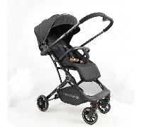 Poussette bébé / enfant en bas âge haute, pliable en un seul geste, portable (peut être transformée en valise à roulettes), roues antidérapantes avec grand panier de rangement. Accessoire essentiel po