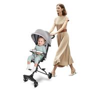 Poussette Bebe, Landau Bébé,Poussette 3 en 1, Poussette Canne, Trio, Accessoires, Adaptateurs Universels, Compacte, Grandes Roues, 25kg, panier spacieux-30 * 55 * 86,5 cm - Gris