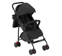 Poussette Bébé Légère et Compacte de 0 Mois à 4 Ans, Capacité de Charge Maximale de 25 kg, Poussette Pliable, Dossier Inclinable, Pliage Automatique en 1 Étape, Canopy-C-noir