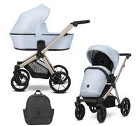 Kunert Baby - KUNERT KUNERT BRAV/BRE-14 Baby Blue Eco/GEL WHELS/CHAMPAGNEFRAME - Poussette Brav 2in1 Bre-14 Baby Blue Eco