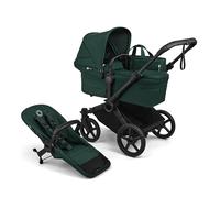 Poussette Bugaboo Donkey 6 simple, convertible en modes double et jumeaux, pour nouveau-né et enfant en bas âge, double espace de rangement & sac latéral, facile à manier à une main, Fern Green