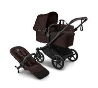 Poussette Bugaboo Donkey 6 simple, convertible en modes double et jumeaux, pour nouveau-né et enfant en bas âge, double espace de rangement & sac latéral, facile à manier à une main, Cocoa Brown