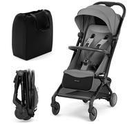 Kinderkraft PILOT 2 Poussette citadine, Poussette Légère, Système de Pliage Innovant, Petites Dimensions après Pliage, Roues avant Pivotantes, Gris