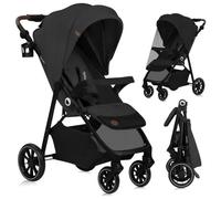 Poussette canne 6-48 mois LIONELO Emma One - Pliage d’une seule main - Grande surface - Moustiquaire - Gris